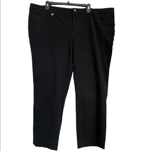Lauren Ralph Lauren Black Mid Crop Stretch Dress Pants - Excellent Condition 22W